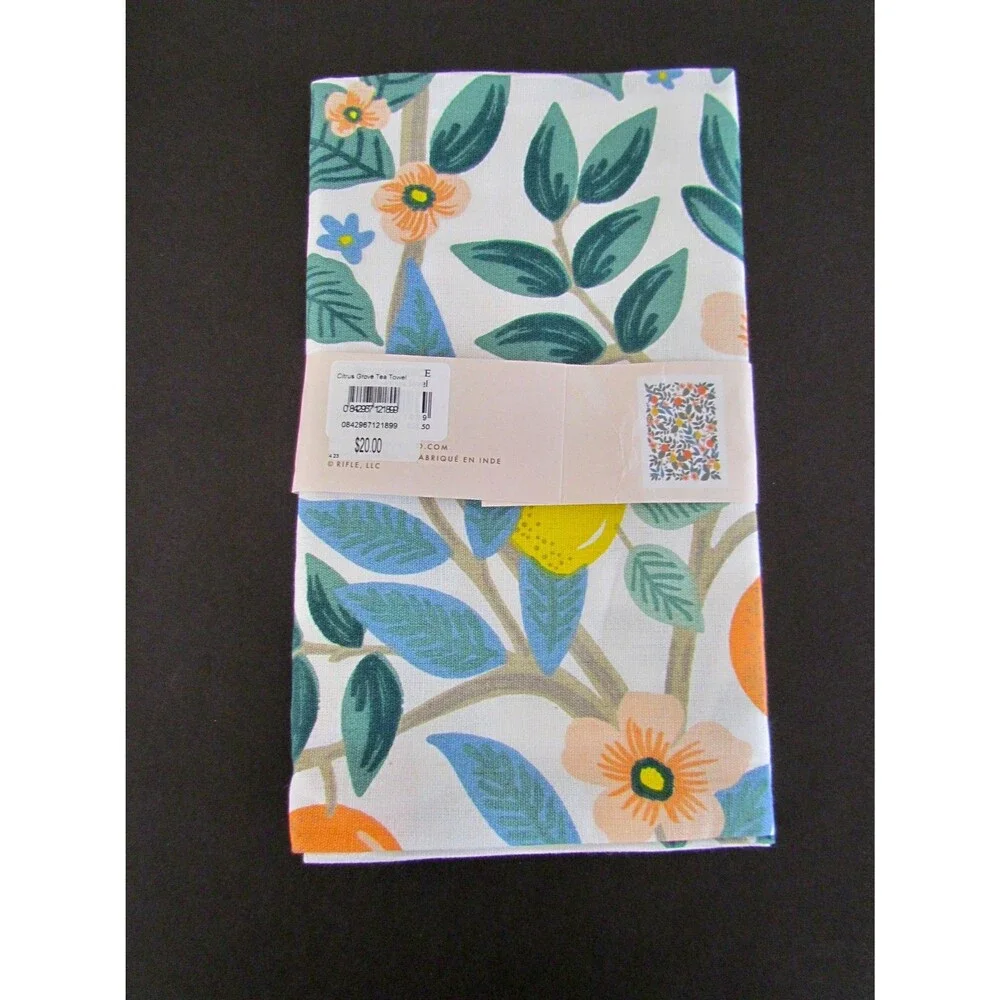 New Rifle Paper Co Citrus Grove Tea Towel + 2 BONUS Rifle Paper Co Notepads